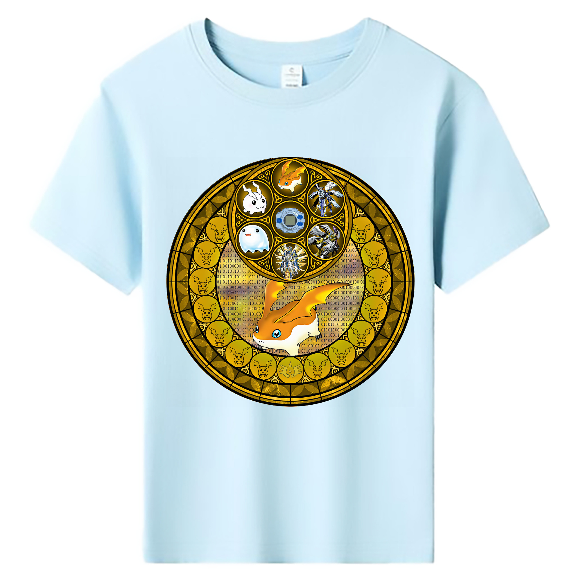 （画像用） Digimon デジタルモンスター/デジモン 綿100％キッズTシャツ（フロントプリント）